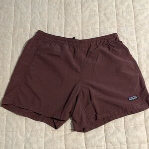 Patagonia burgundy running shorts (unlined) size small